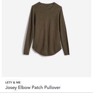 Lety & Me Elbow Patch Pull Over - Olive